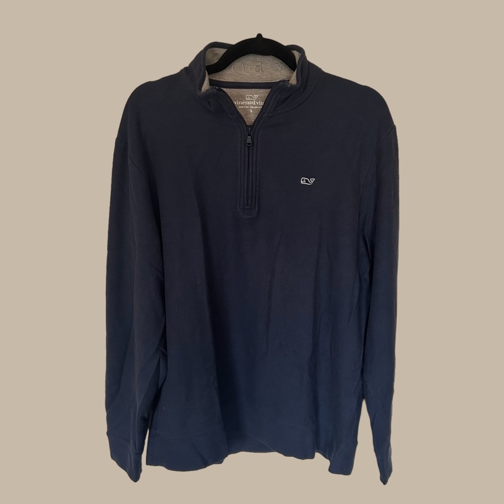 Vineyard Vines Men's Navy Blue Quarter
1/4 Zip - Large